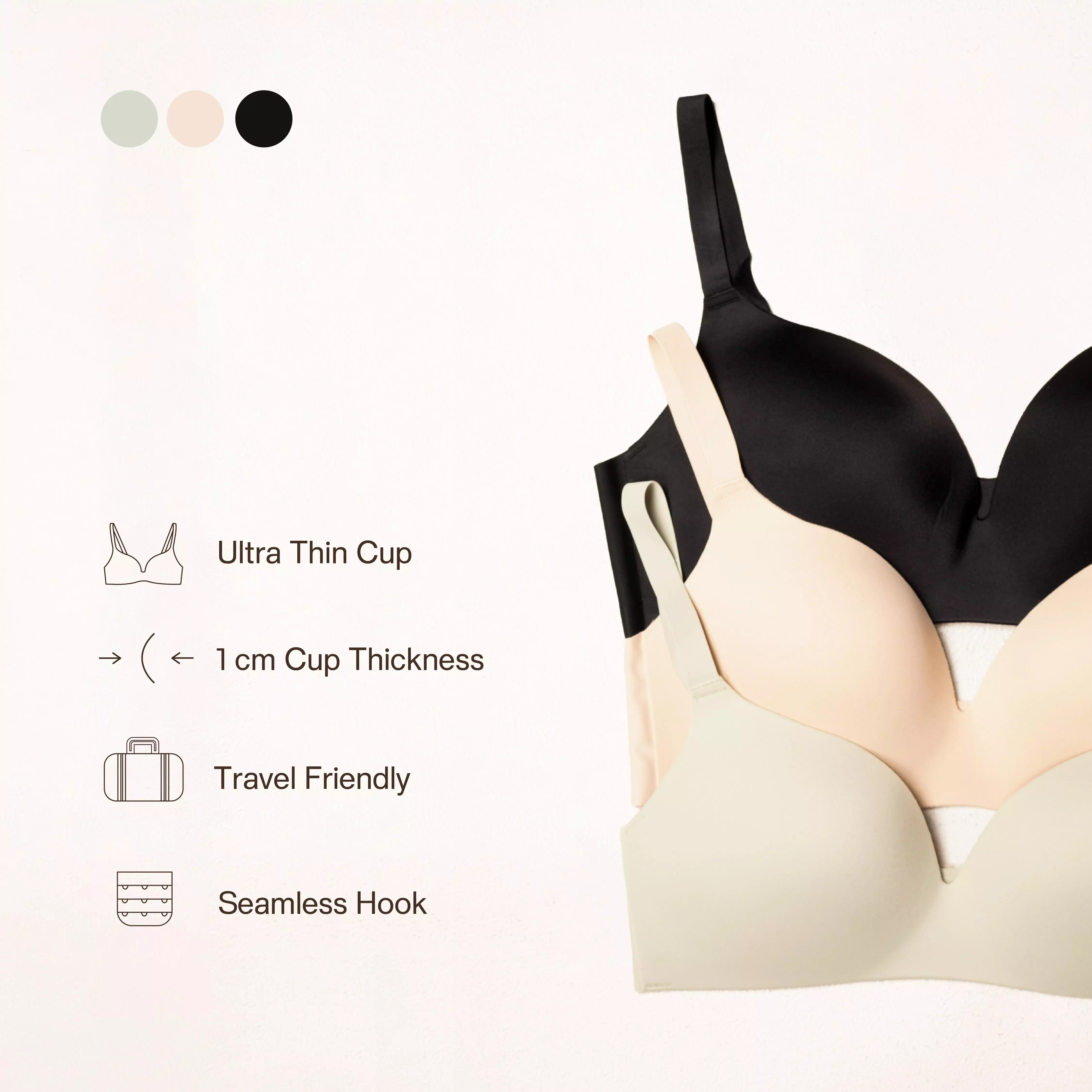 Nathalie Ultra Thin Cup Bra NTB 3530 - Hijau Muda