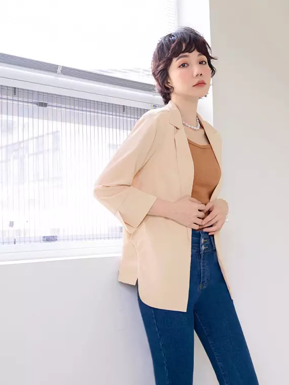 Chiffon hot sale blazer jacket