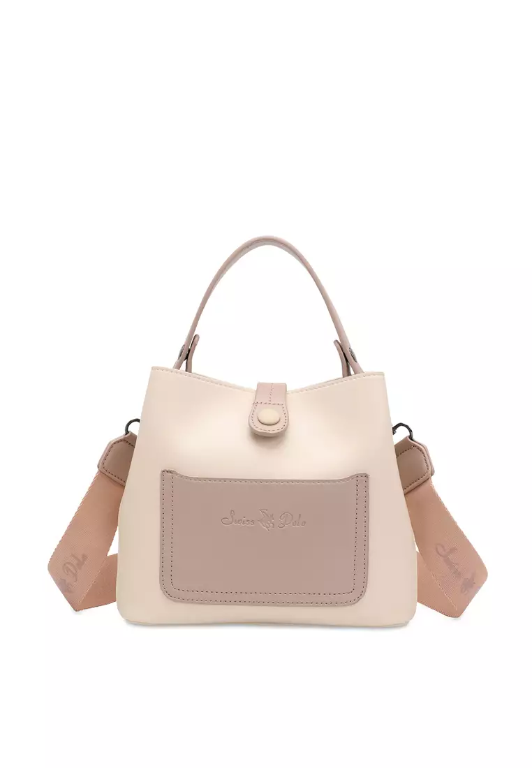 Women's Top Handle Bag / Sling Bag / Crossbody Bag - Beige