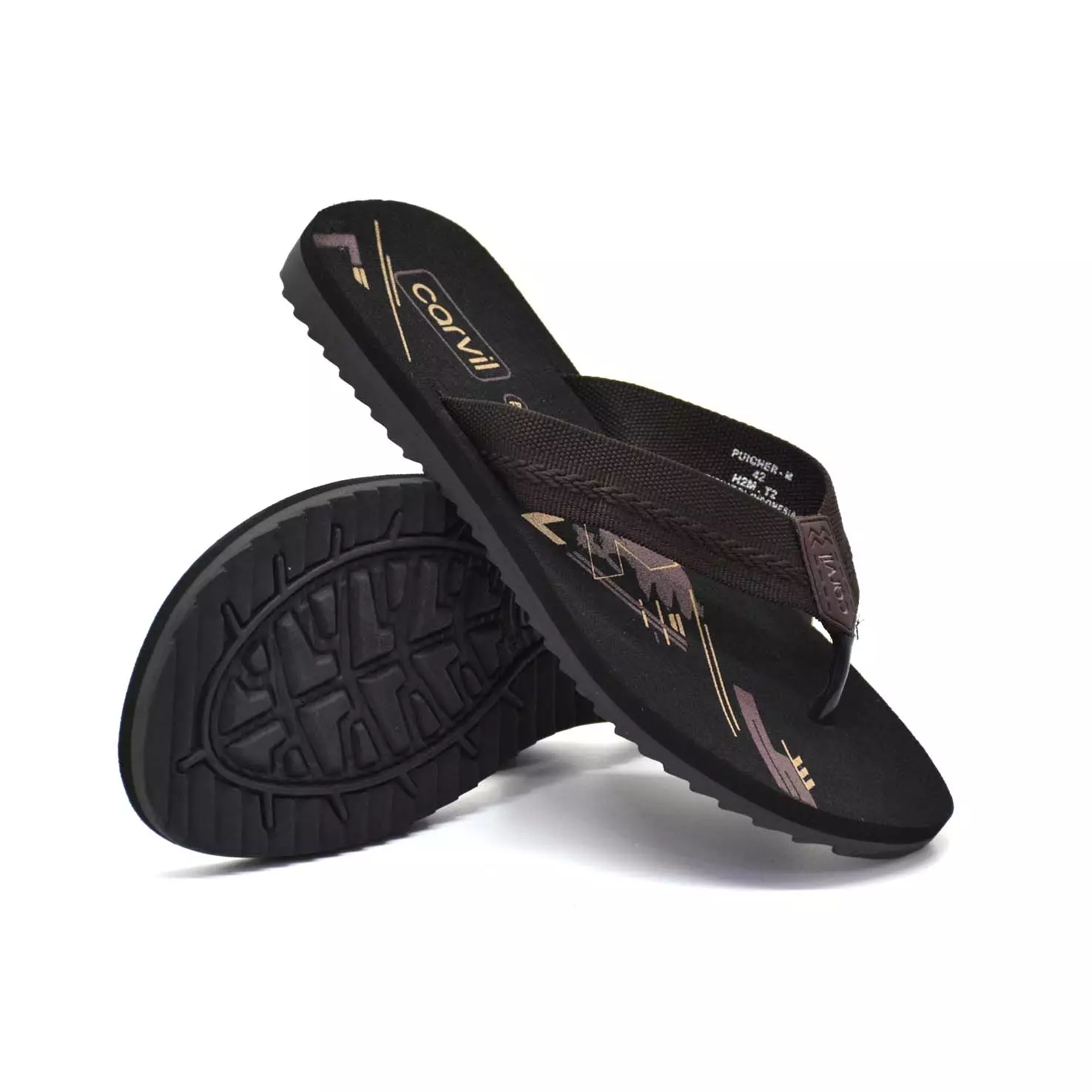 Carvil Sandal Pria Puicher-M Brown