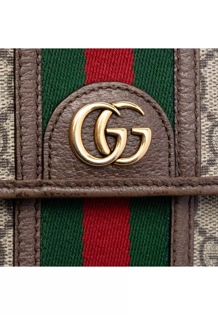 Pre-Loved Gucci Mini Gg Supreme Web Ophidia Crossbody