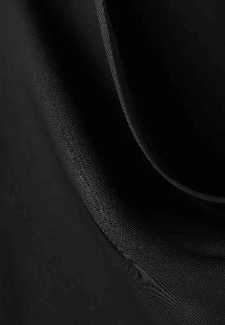 Long Dress With Draped Neck