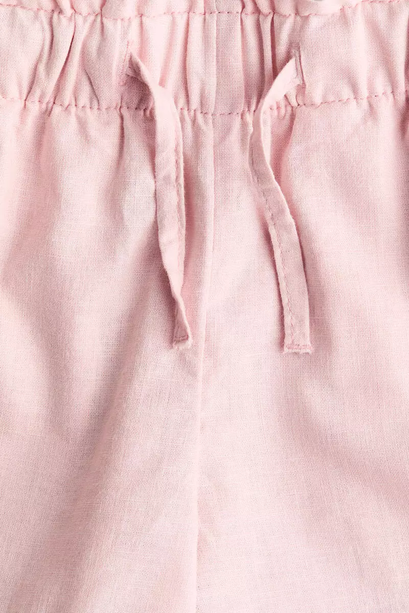 Linen-blend shorts