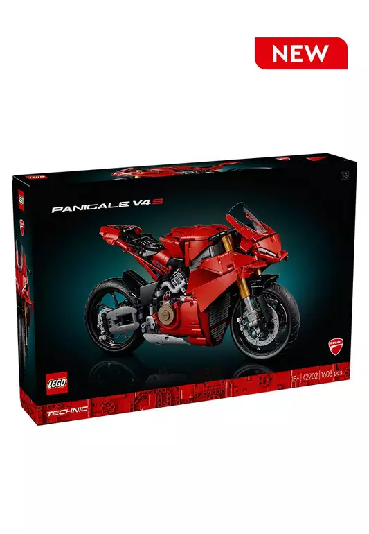 Technic 42202 Ducati Panigale V4 S Motorcycle, Age 18+, Building Blocks, 2025 (1603pcs)