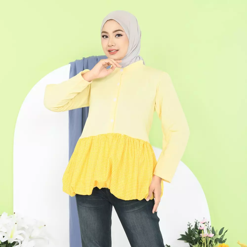 Chira Balloon Top - Soft Yellow M19720 R5S5