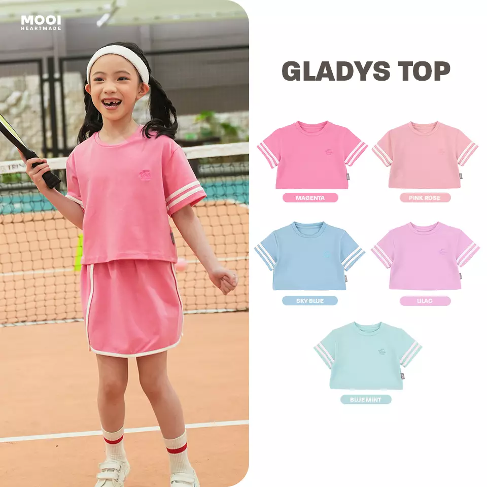 Mooi Kaos Anak Perempuan Gladys Top - Lilac