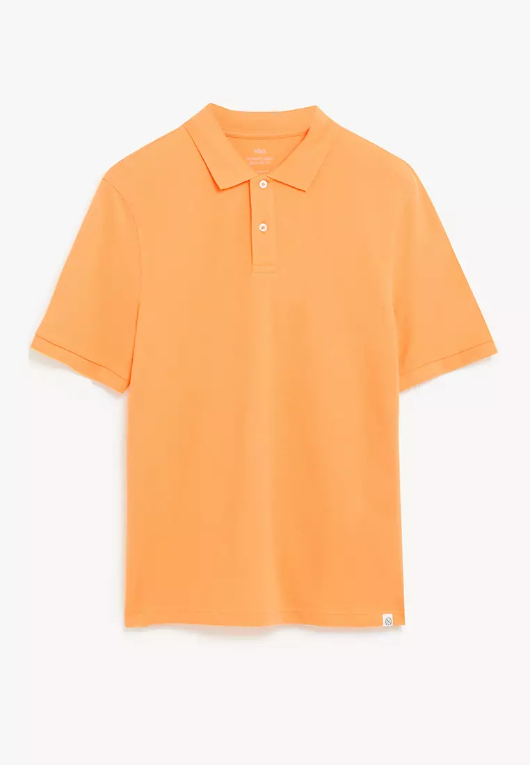 Pure Cotton Pique Polo Shirt
