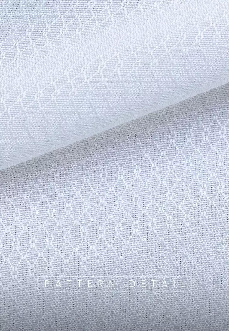 Used 1968 - Elano 045 Kemeja Koko Pria Lengan Panjang Regular Warna Off White