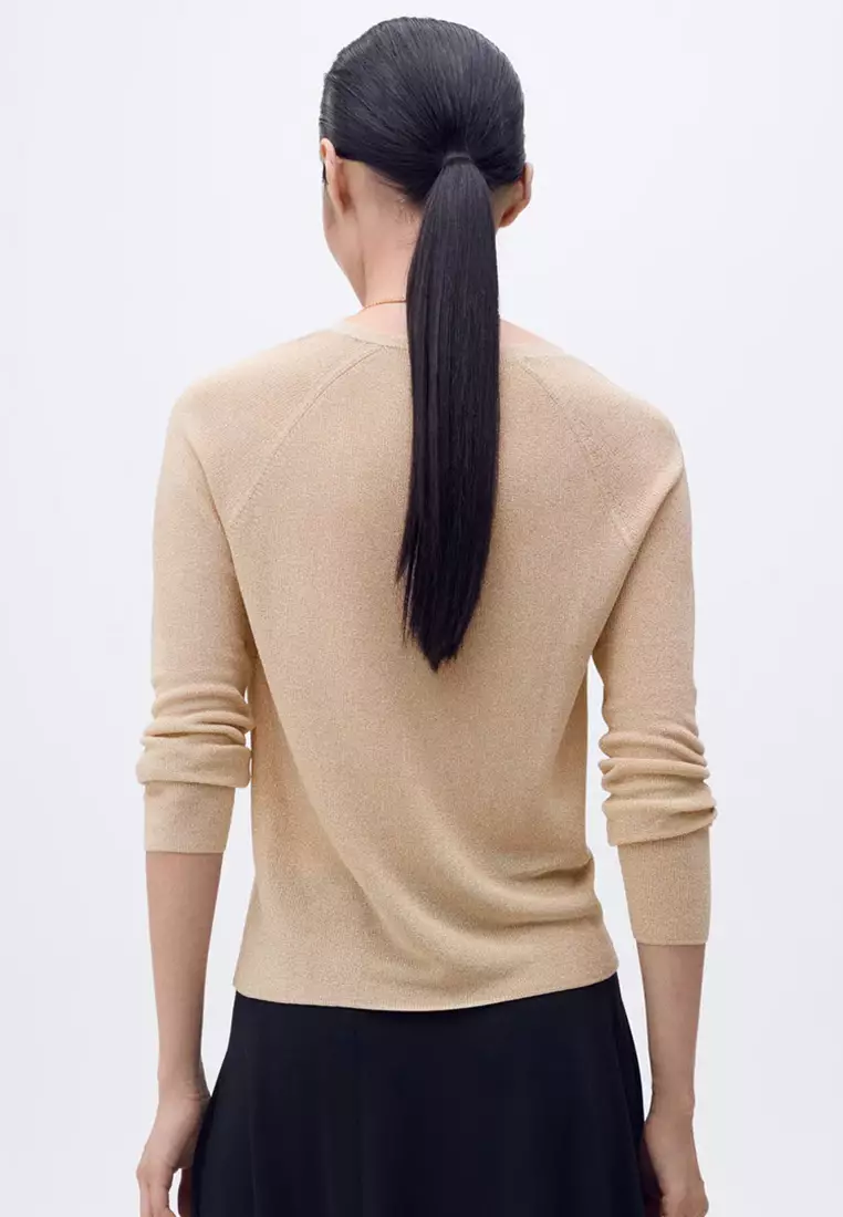 V-Neck Lurex Sweater