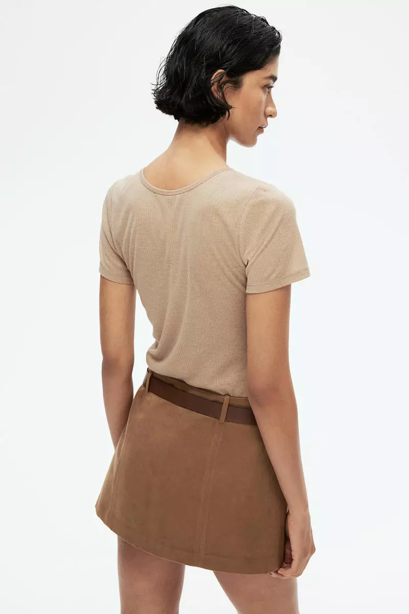 Short-sleeved Henley top