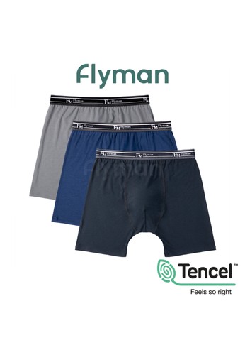 Jual FLYMAN Flyman Celana  Dalam Boxer Pria  Panjang  3 PCS 