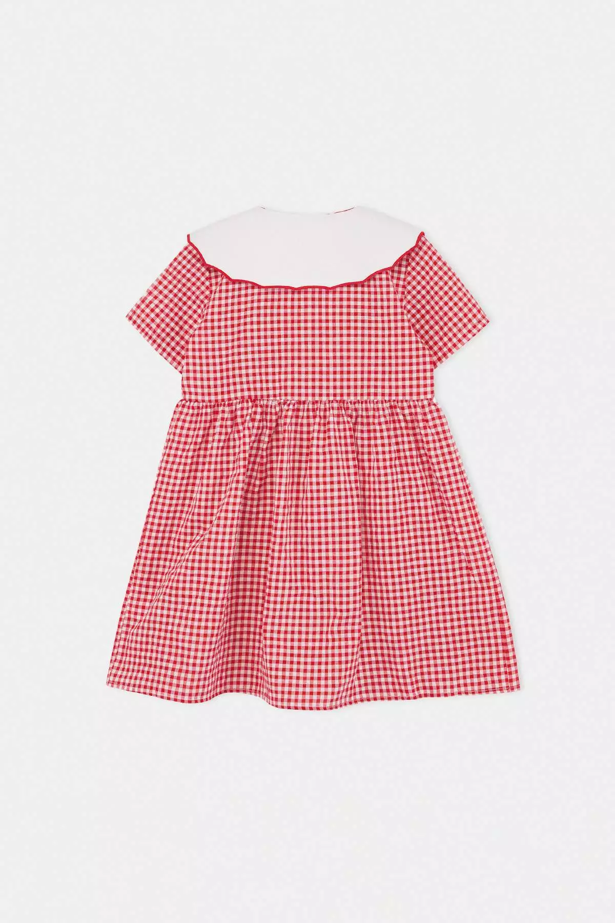 Red Midi Striped Girls Woven Dress Tkdss26El00042