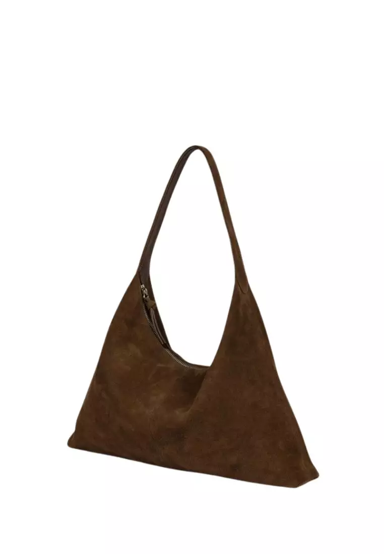 Monet Bag L Suede Khaki Brown