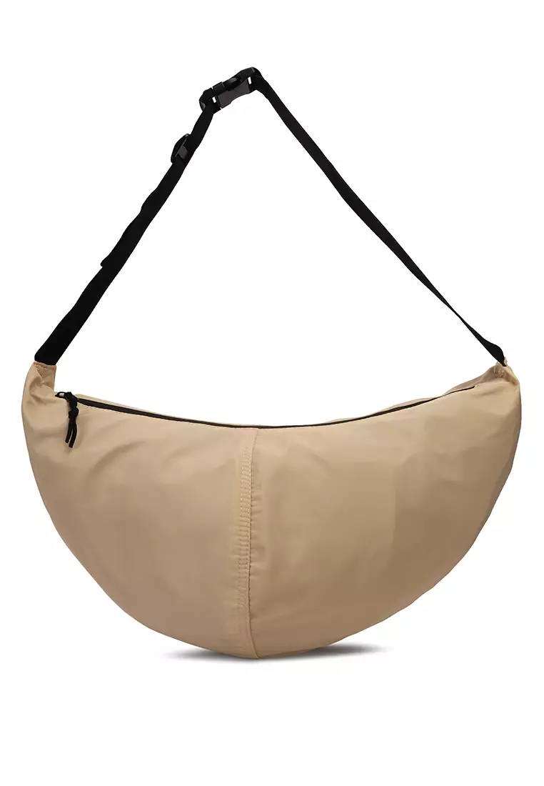 Tas Bahu Mini Gesper Klip dalam warna Krem