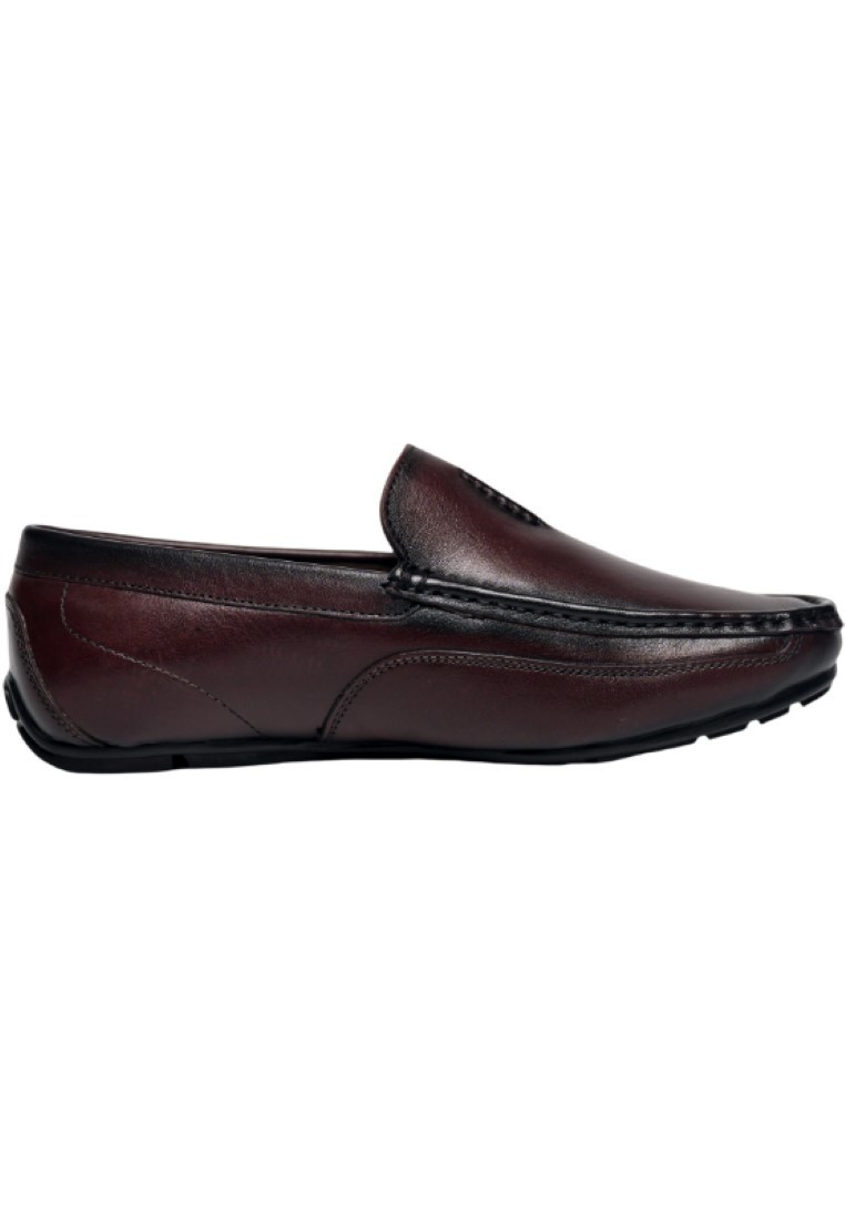 Cherry Loafers/ Slip Ons Leather Casual Shoes Men Breathable Cow Leather Comfortable Driving Footwear -OXHIDE B1 N6