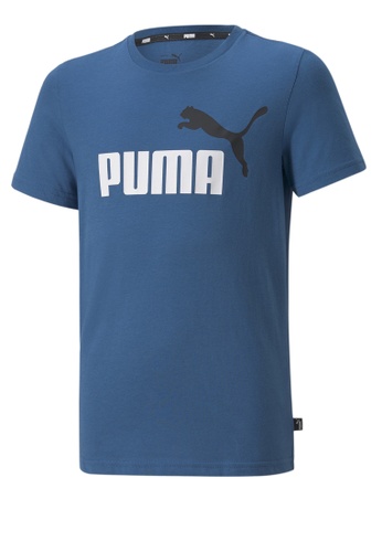 PUMA blue ESS+ 2 Col Logo Tee 27070KA1A4B8A4GS_1