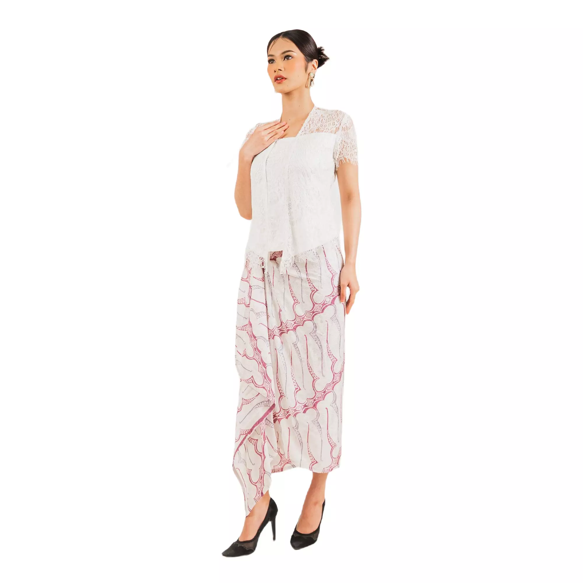 Kebaya Wanita - Bhatara Batik Kebaya Lace - Baju Batik Modern Lengan Pendek