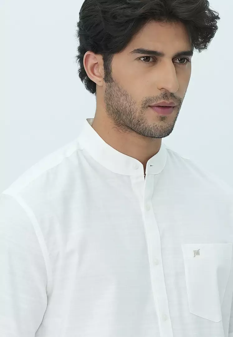 Johnwin - Baju Koko - Single Pocket - Lengan Pendek - Putih - FSH.652.S606.945.C-S/S