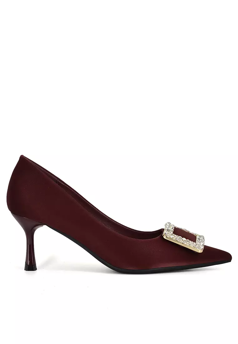 Discount on Twenty Eight Shoes  shoes - SKU: 6CM Rhinestone Buckle Microfiber Leather Pumps XJ3356-8
