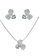 SO SEOUL silver Glimmering White Petal Stud Earrings and Necklace Set 2CE65AC43C678DGS_1