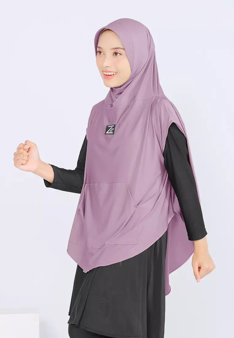Zelena - Vivian Sport Hijab | Rompi Hijab Vest Olahraga - Purple