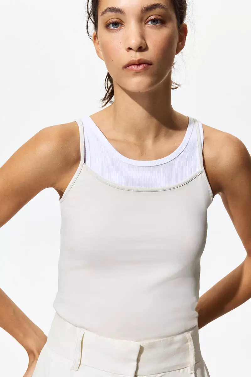 Microfibre strappy top