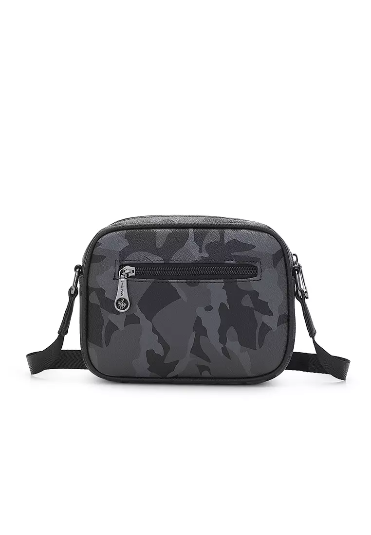 Men's Camouflage Sling Bag / Crossbody Bag - Black