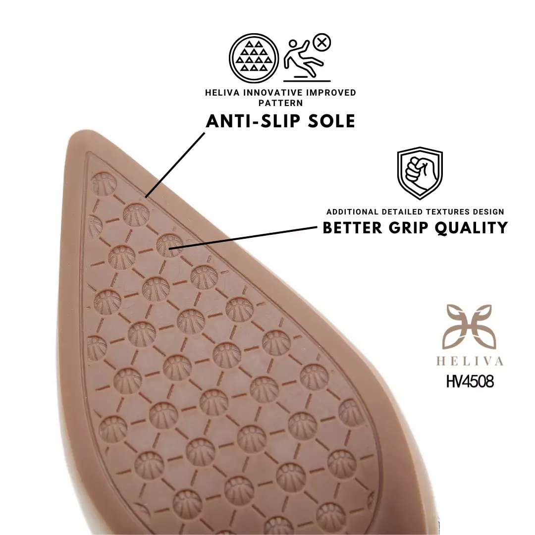 HELIVA VALORIA Twin Rhinestone Strap Mules with Lustrous Finish & 6cm Lift HV4508