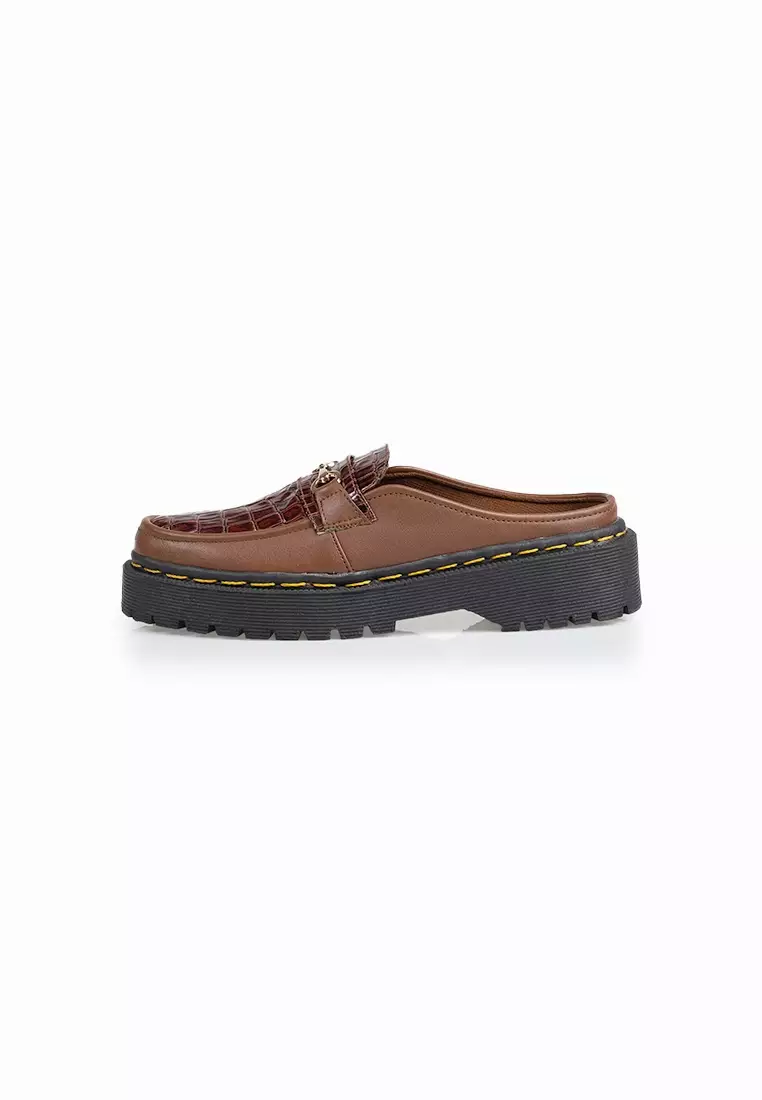 SEIS Lexi Loafers Mules Wanita - BROWN