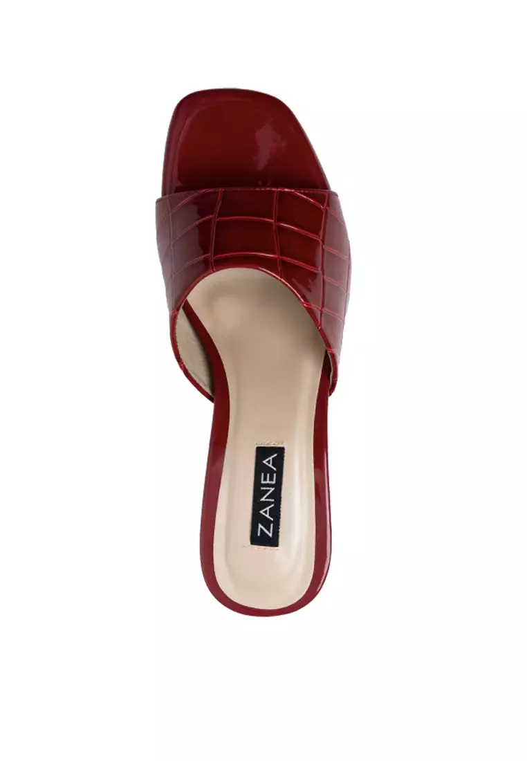 Buy Zanea Shoes Lina Mules (Maroon) 2025 Online | ZALORA Philippines