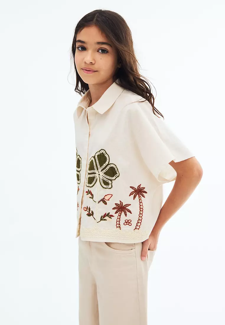 Wide Leg Low Frayed Hem Jeans