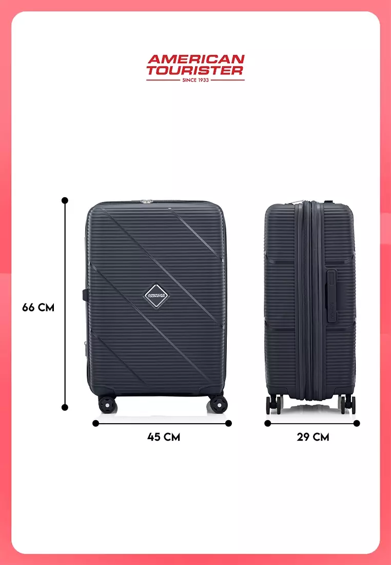 American Tourister Ezylif Spinner Medium 24 Inch Tsa Exp - Black