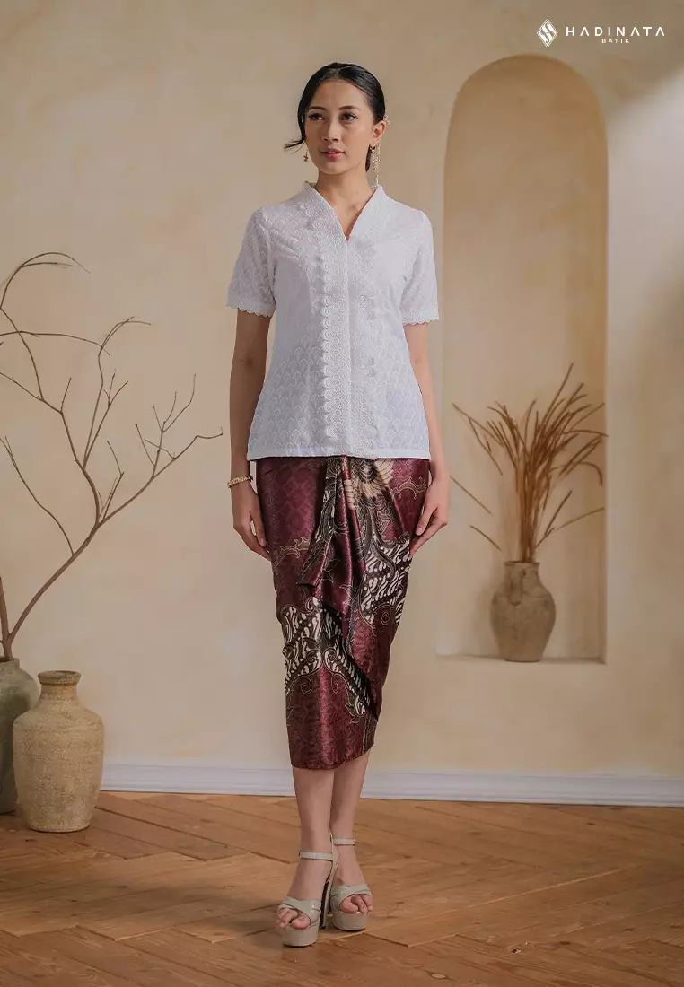 Hadinata Batik Wanita Kebaya Mahima White