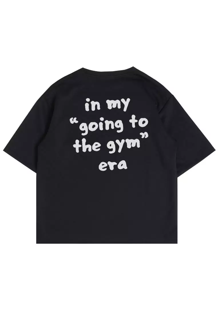 MTU15 Kaos Oversize Gym Bahan Tebal ScubaLux "going to gym era" hitam
