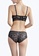 ZITIQUE black Women's American Style Lace-trimmed Demi-cup Underwire Thick Pad Lingerie Set (Bra And Underwear) - Black 125C4USD8501BAGS_6