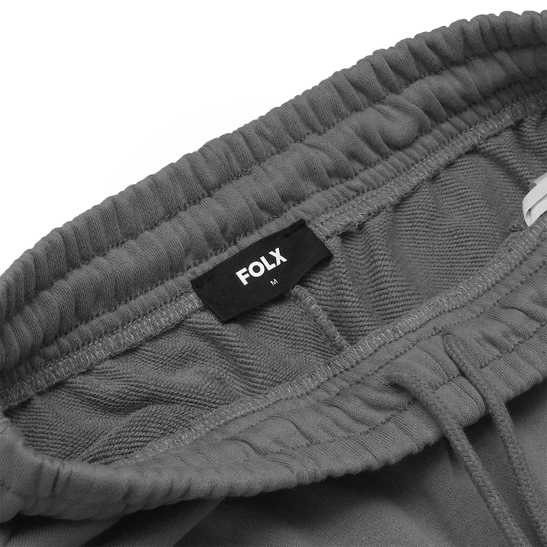 Back Pocket Patch Casual Jogger Pants Dark Grey