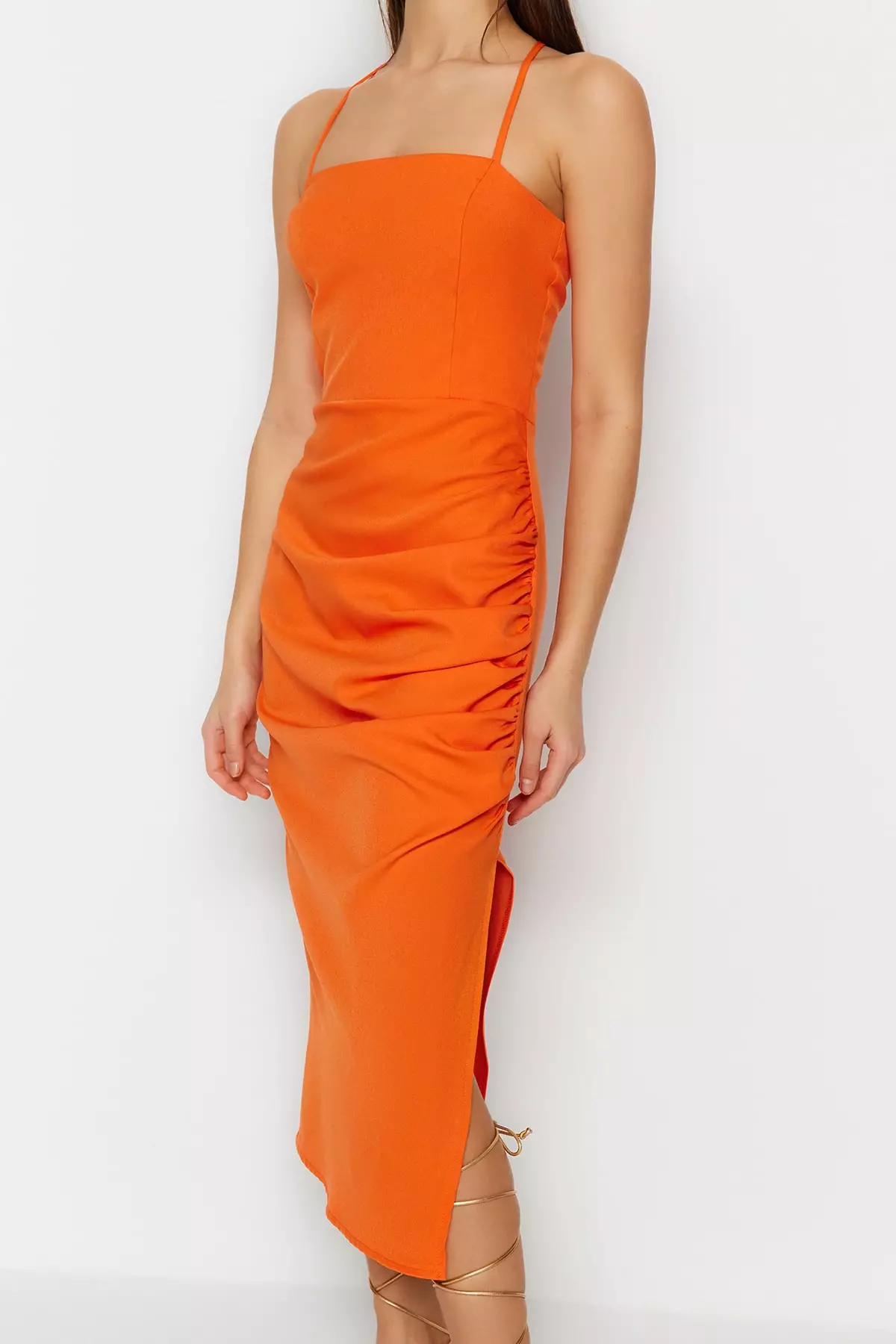 Strappy Slit Detail Dress