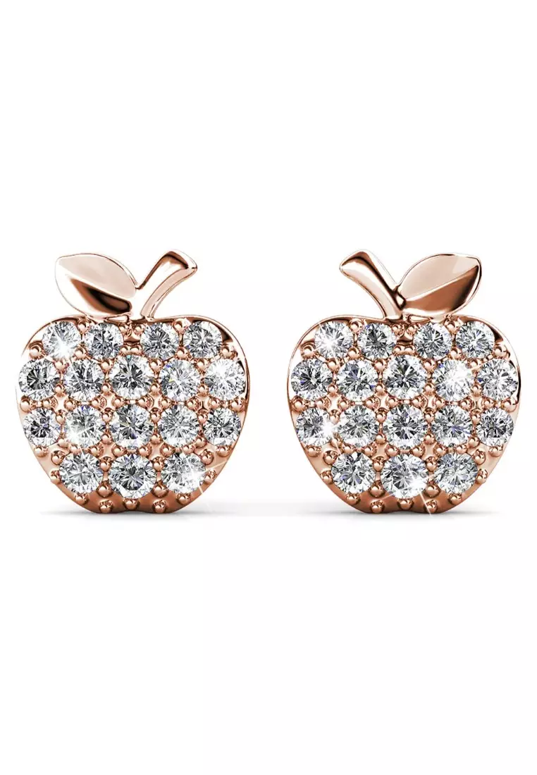 Buy Krystal Couture Stunning Apple Stud Earrings Embellished With