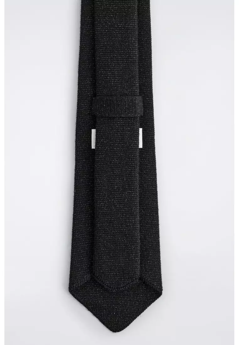 SPARKLY KNITTED MERINO WOOL TIE