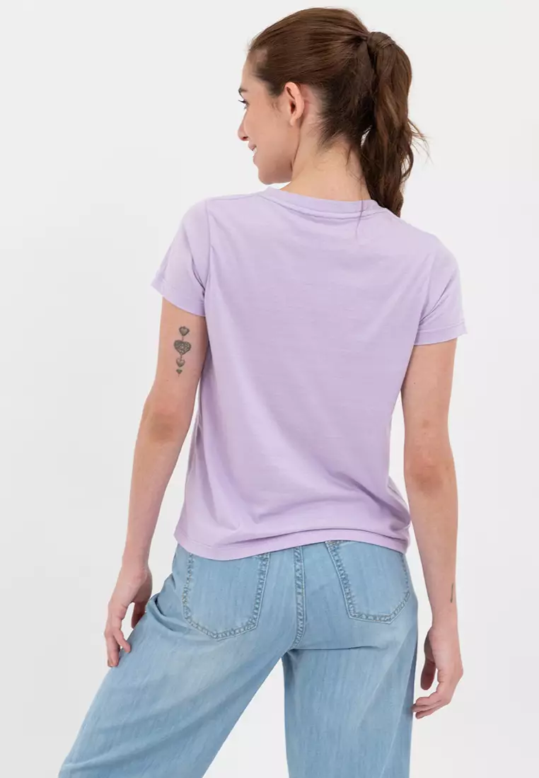Ladies Graphic Logo Tee Lavender Frost