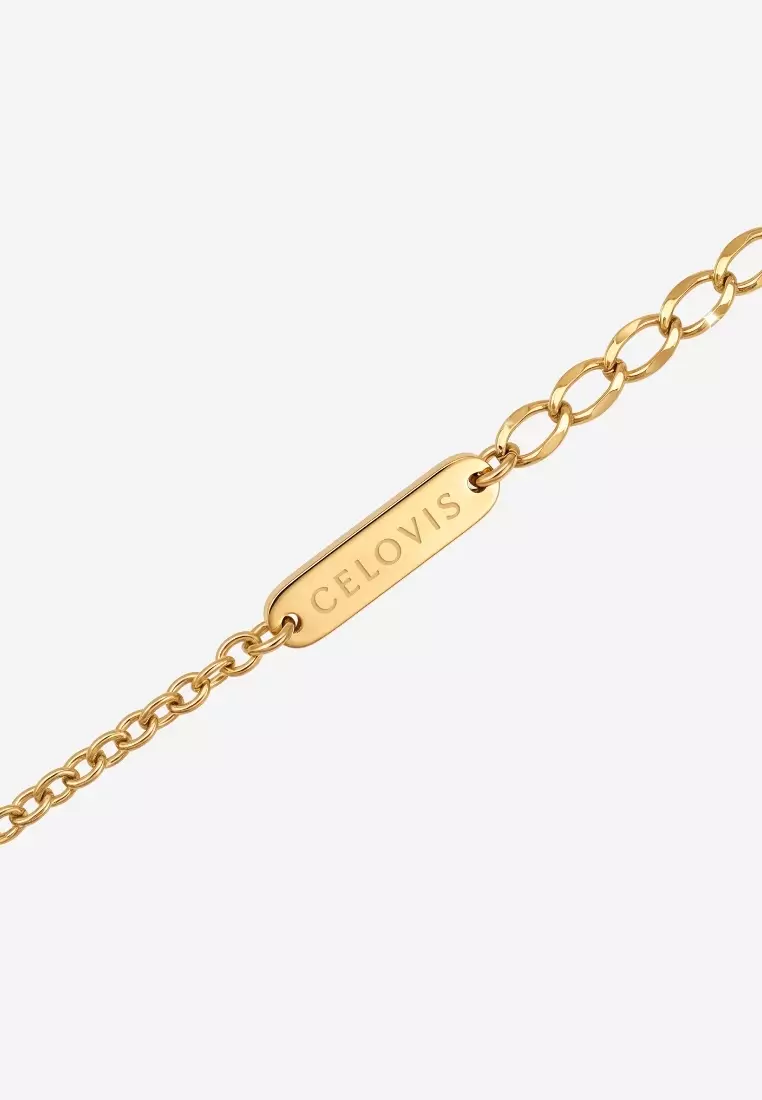 Adessa Interlocking with 5A Grade Cubic Zirconia Necklace in Gold
