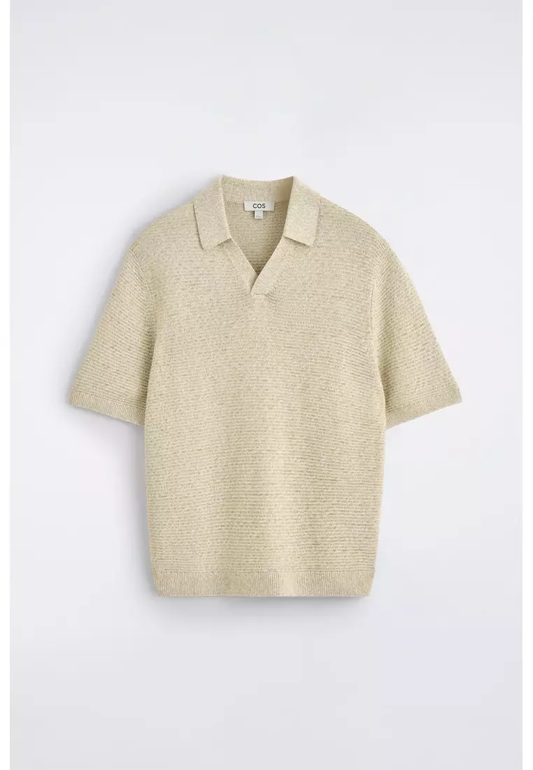 OPEN-KNIT POLO SHIRT