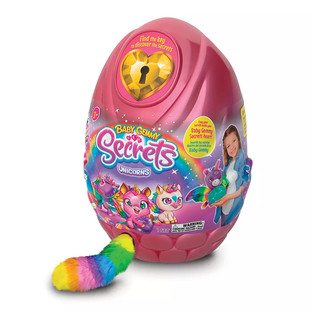 Crackin Eggs Baby Gemmy Secrets Unicorns Hopper - Mainan Telur Boneka