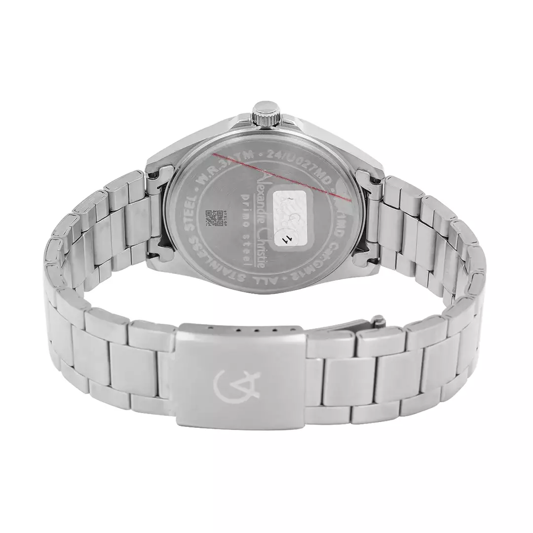 Jam Tangan Pria Alexandre Christie Primo Steel AC 1011 MD BSSSLBA Stainless Steel