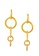 TOMEI TOMEI Drop Circles Earrings, Yellow Gold 916 (VXXHOE11819-1C) DE106ACF95E29CGS_1