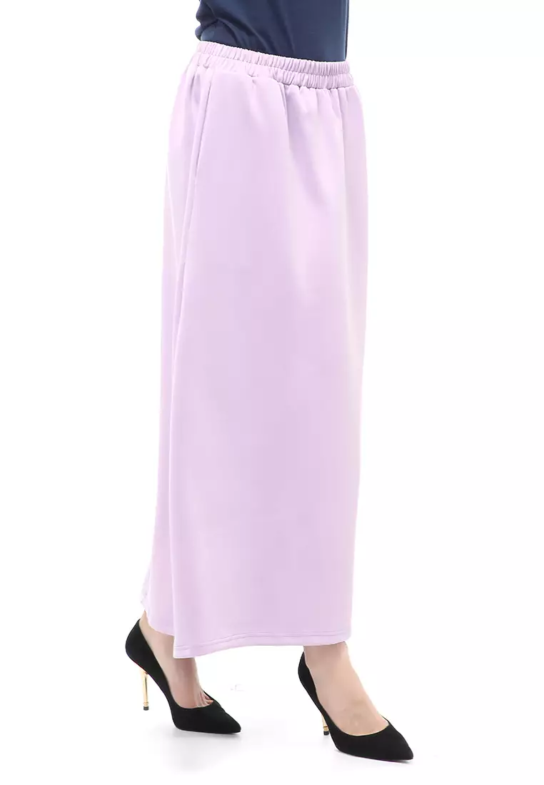 Rok Panjang Muslimah Polos Bawahan Wanita Regular Fit All Size - Violet