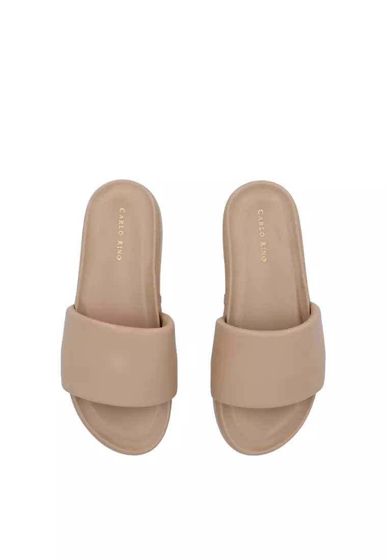 Medium Brown CR Bernice Single Strap Slides