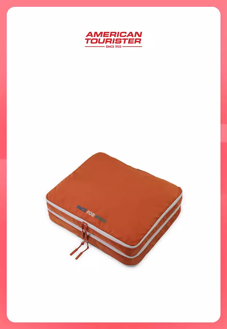 American Tourister Travel Accessories Packing Cubes with Expander - Caramel