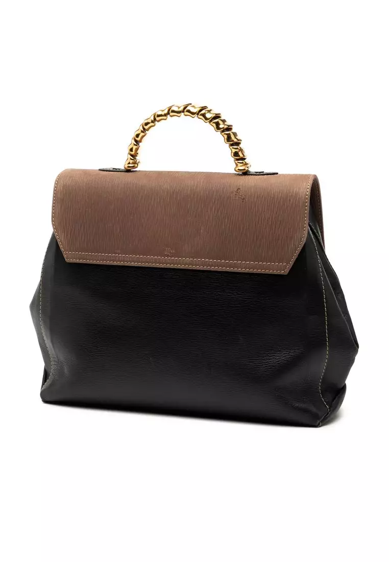 Pre-Loved Loewe Leather Velazquez Twist Satchel