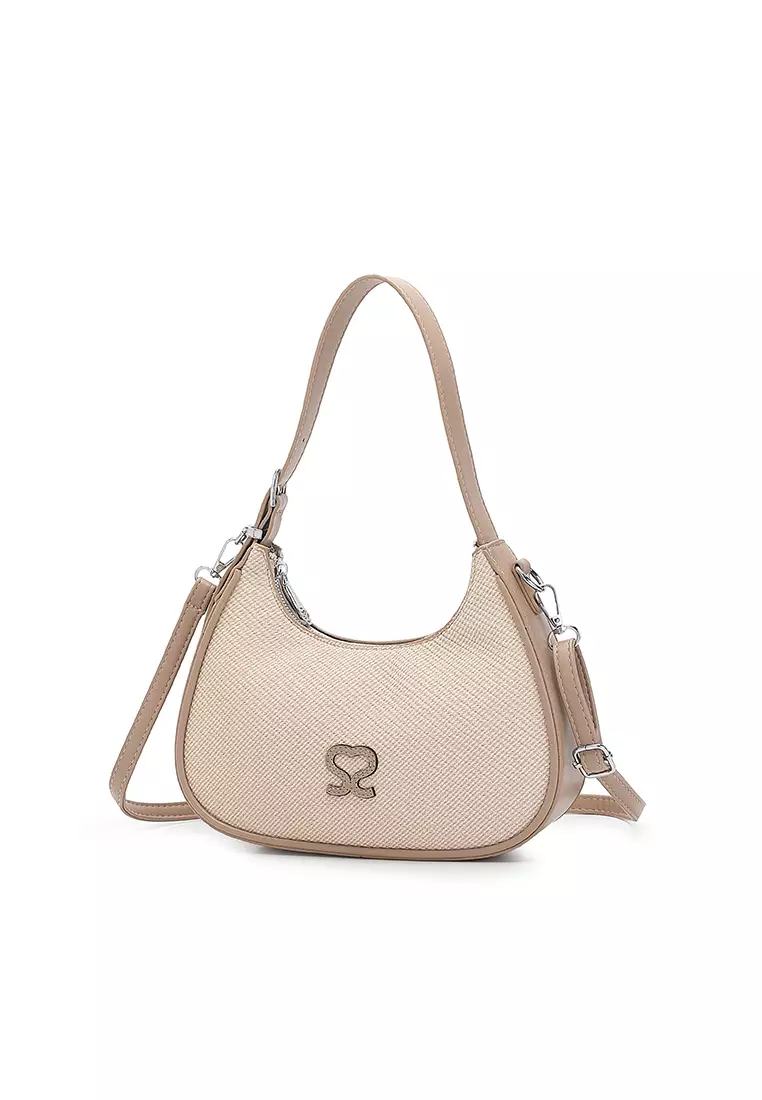 Women's Top Handle Bag / Sling Bag / Crossbody Bag / Shoulder Bag (Tas Tangan Wanita / Tas Selempang Wanita / Tas Bahu Wanita) - Cokelat